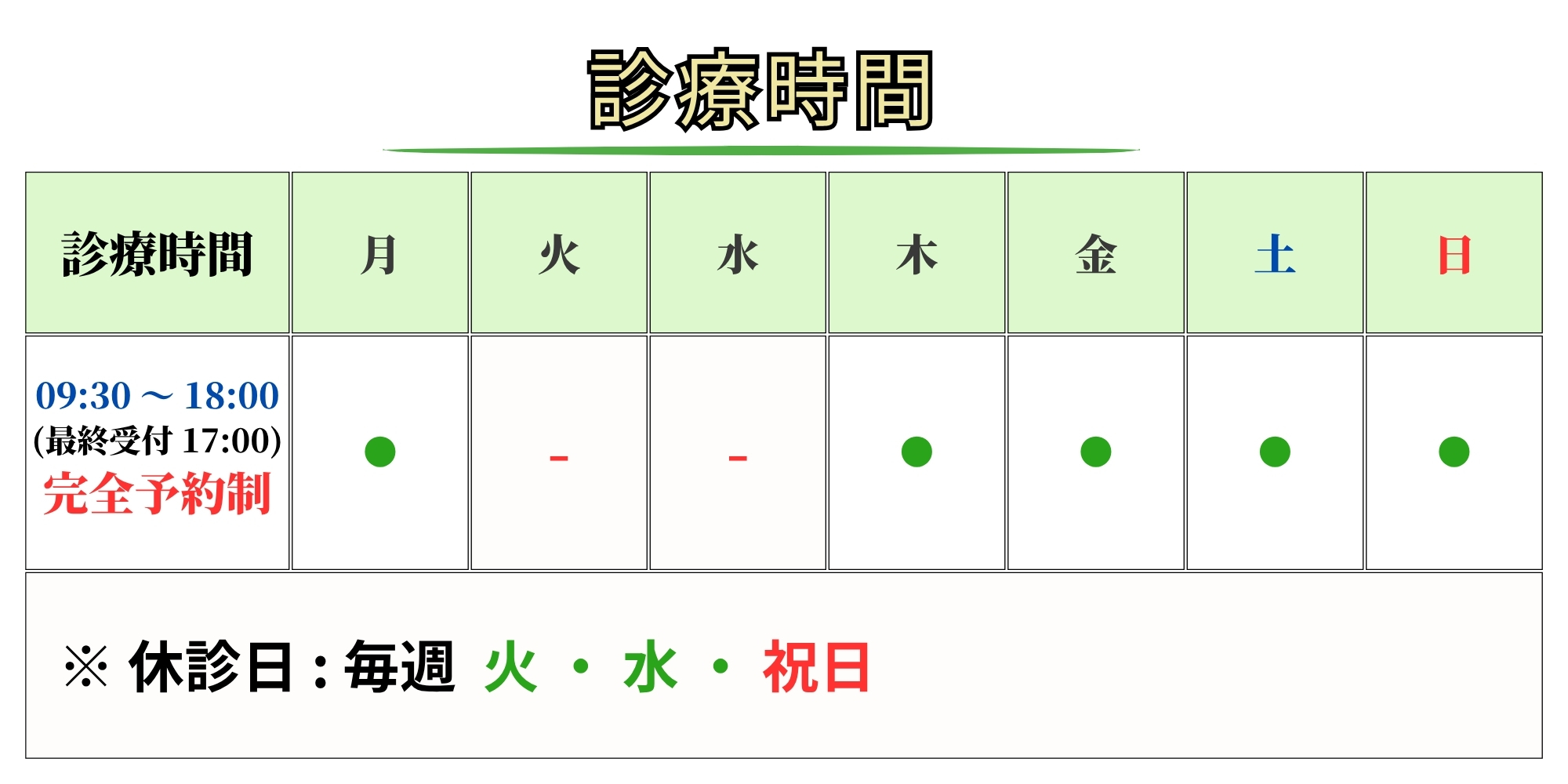 中鍼灸院診療時間